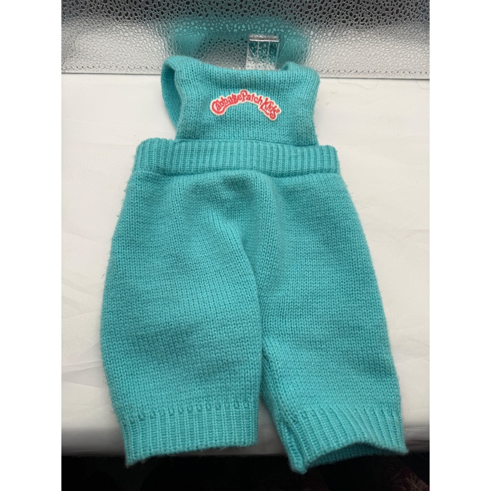 Cabbage Patch Kids Teal Knit Overalls for Dolls